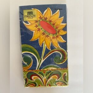 Firenze 3 Ply Bistro Sunflower Napkins. NWT